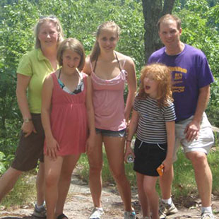 Photo of Amy Sibert and her family. Link to her story.
